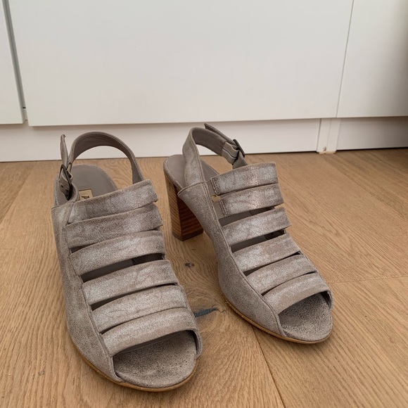 Paul Green Shoes - Paul Green 'Joan' Metallic Slingback Sandal
